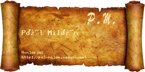 Pál Milán névjegykártya
