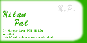 milan pal business card